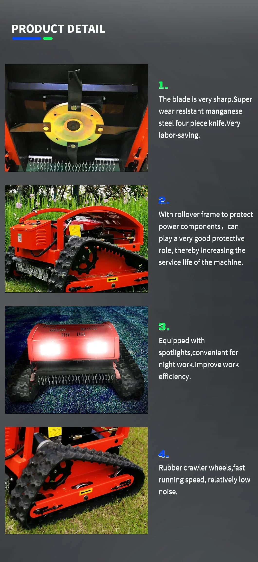 LawnGreen™ Tondeuse à gazon avec télécommande